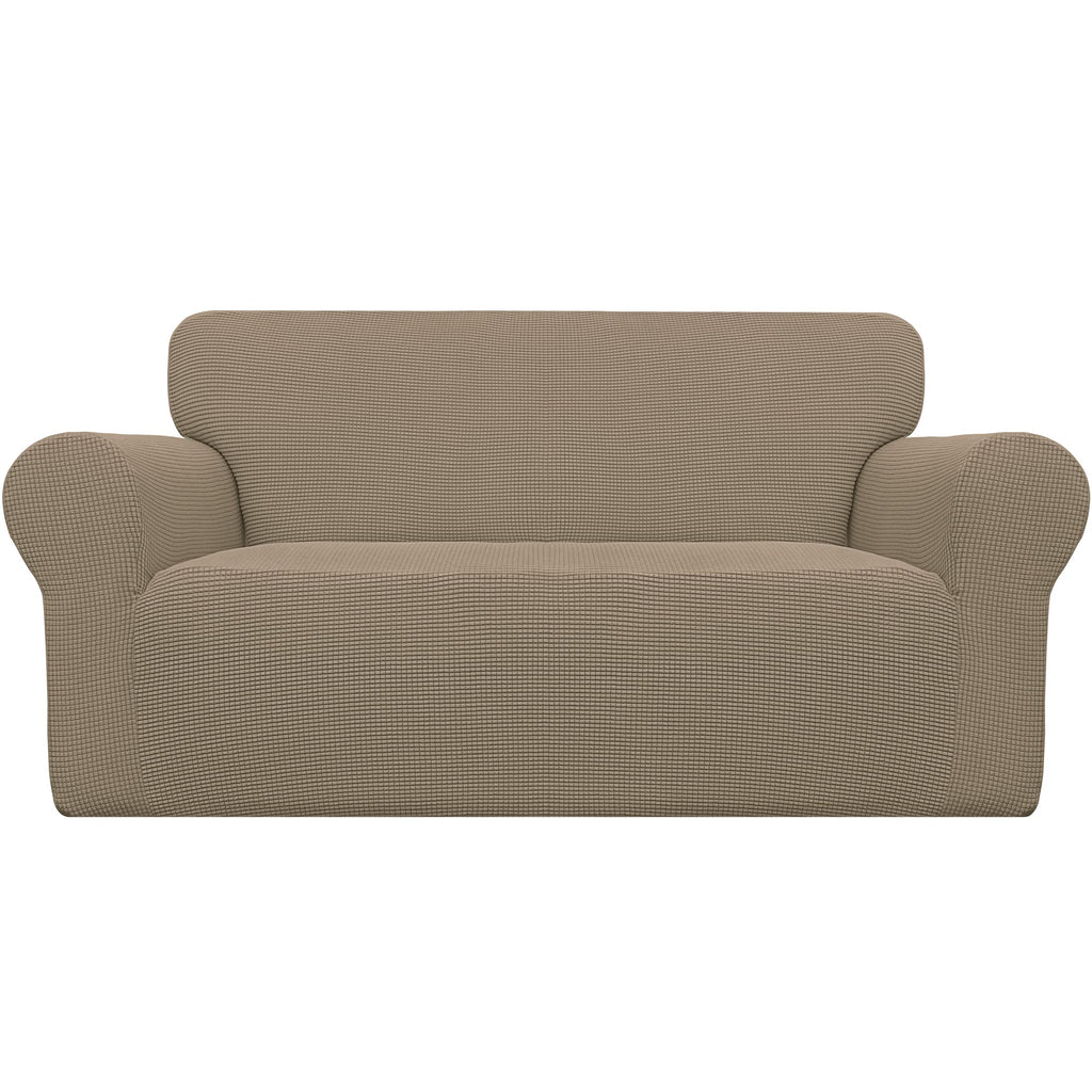 Easy-Going Stretch Loveseat Couch Covers Washable Cream