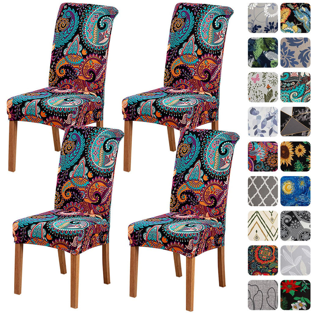 HZDHCLH Dining Chair Covers Set of 4 Stretch Chair Slipcovers Washable
