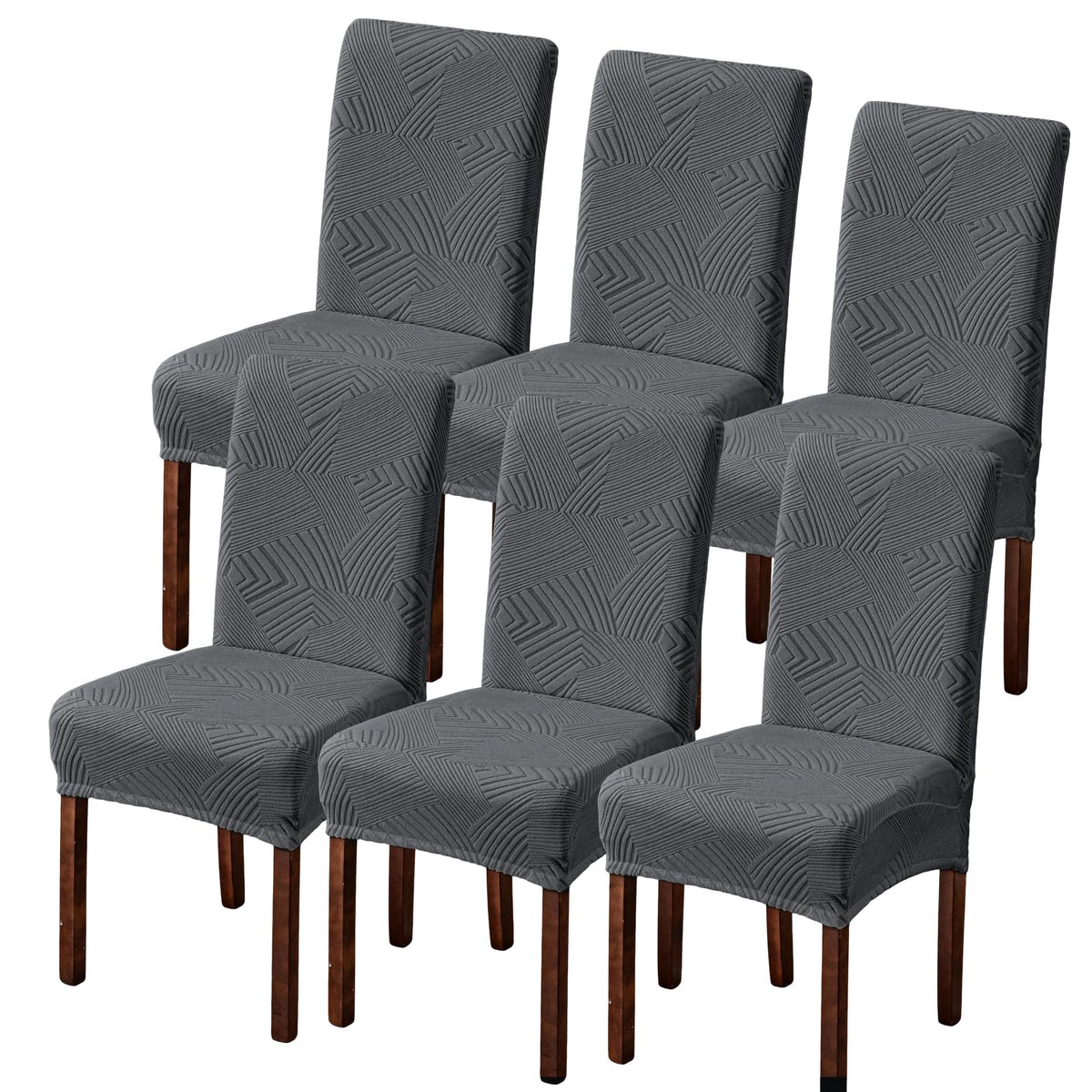Dining Chair Covers Set of 6, Stretch Parsons Chair Slipcovers