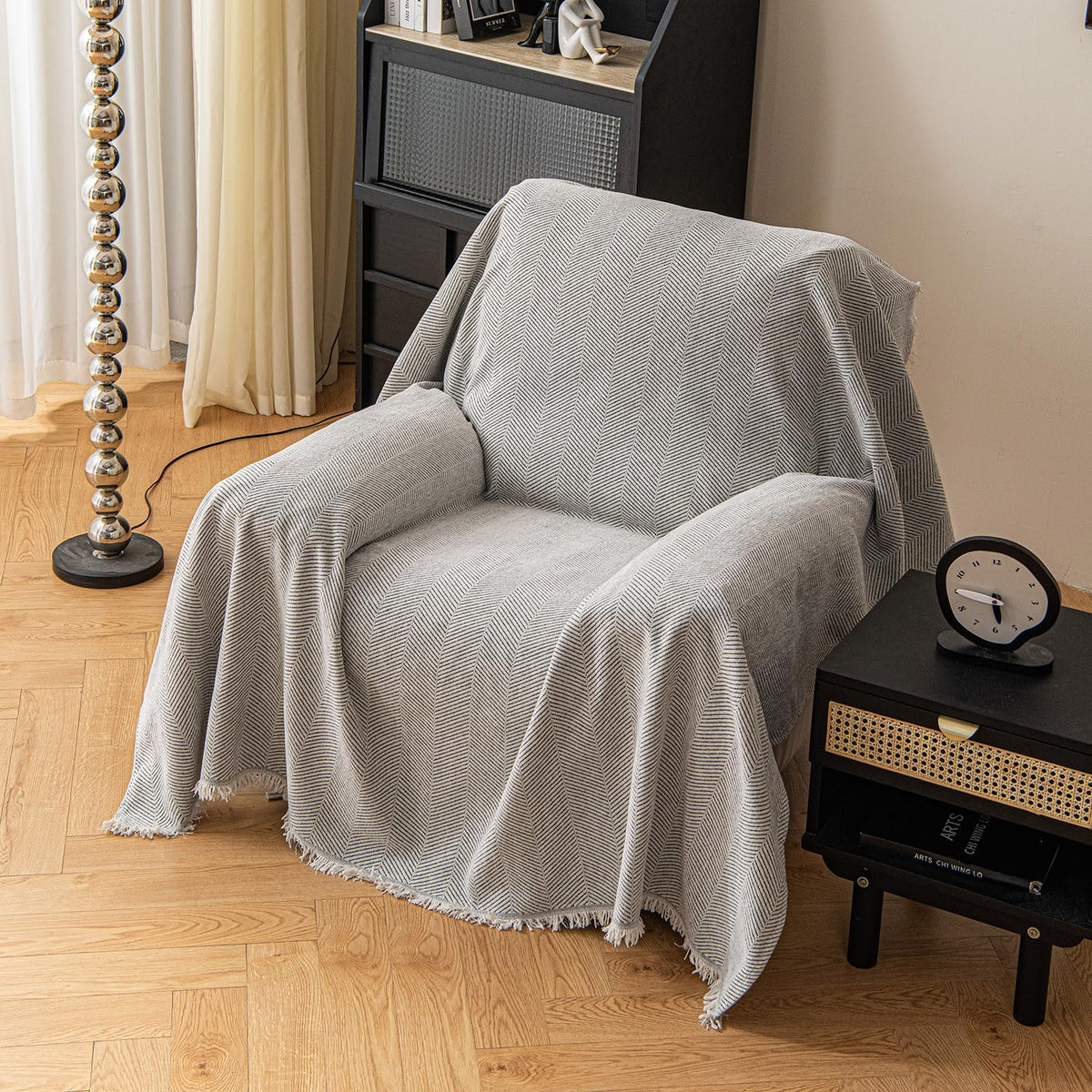 Erke Loveseat Cover Sheet Blanket, Machine Washable Non Slip Chenille Cushion Slipcover for Pets, 2-Seater Love seat Sofa Bed Chair Slip Covers Furniture Decor Protector