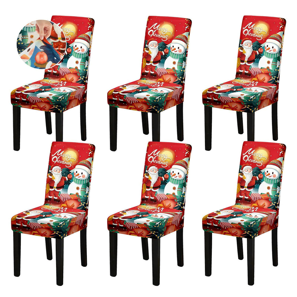 Chair Covers, Stretch Dining Room Chair Covers Set of 6, Removable Washable Dining Chair Slipcovers for Home, Hotel, Banquet