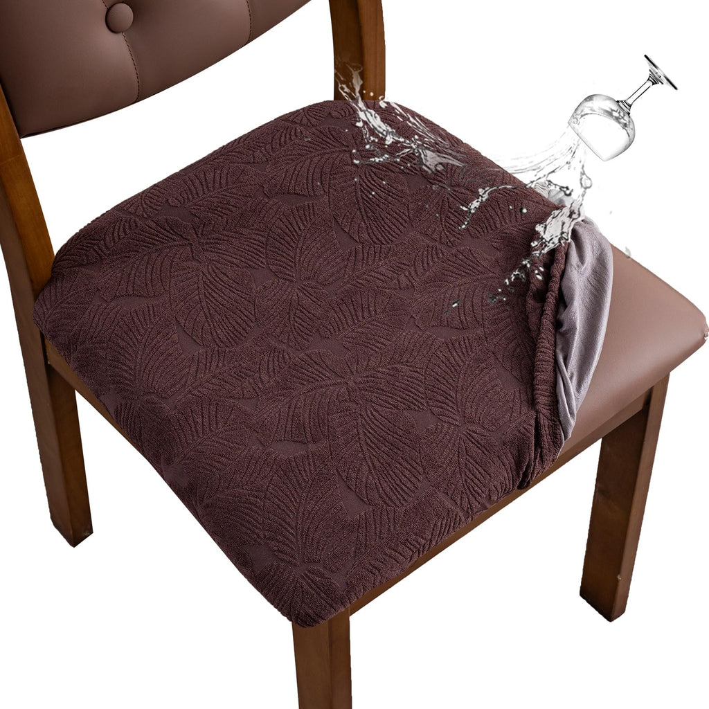 Waterproof Dining Room Chair Covers Set of 6,Taupe,Large