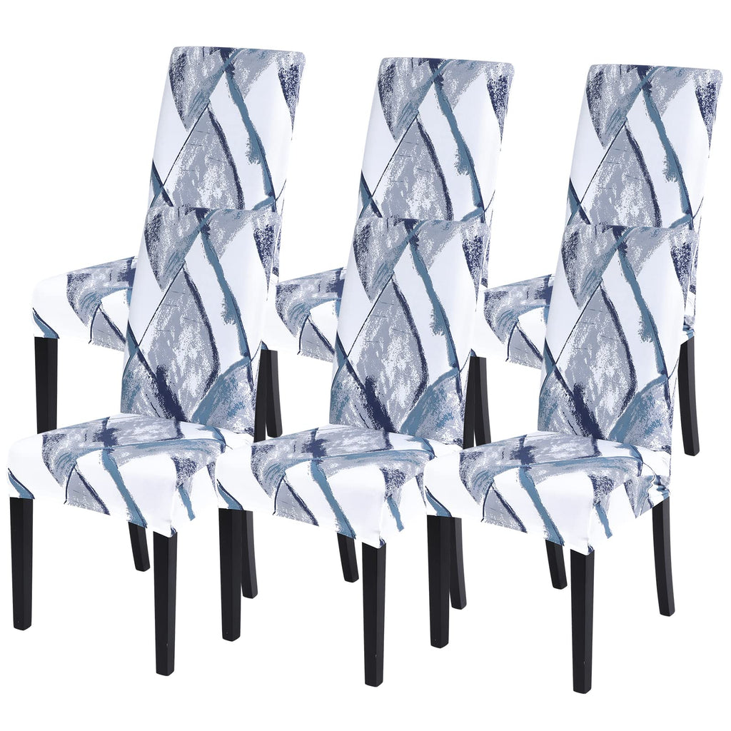 SearchI Chair Covers Slipcovers Set of 4, Spandex Super Fit Stretch Removable Washable Kitchen Parsons Protector for Dining Room,Hotel,Ceremony,Beige+Flowers