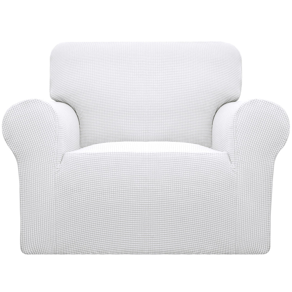 Easy-Going Stretch Loveseat Couch Covers Washable Cream