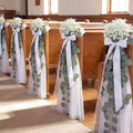 24 Set Wedding Aisle Chair Decorations Church Pew Wedding Decor