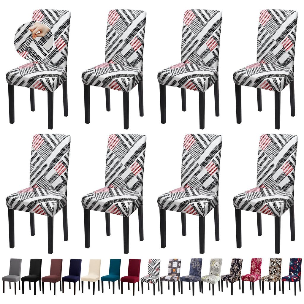 Chair Covers, Stretch Dining Room Chair Covers Set of 6, Removable Washable Dining Chair Slipcovers for Home, Hotel, Banquet