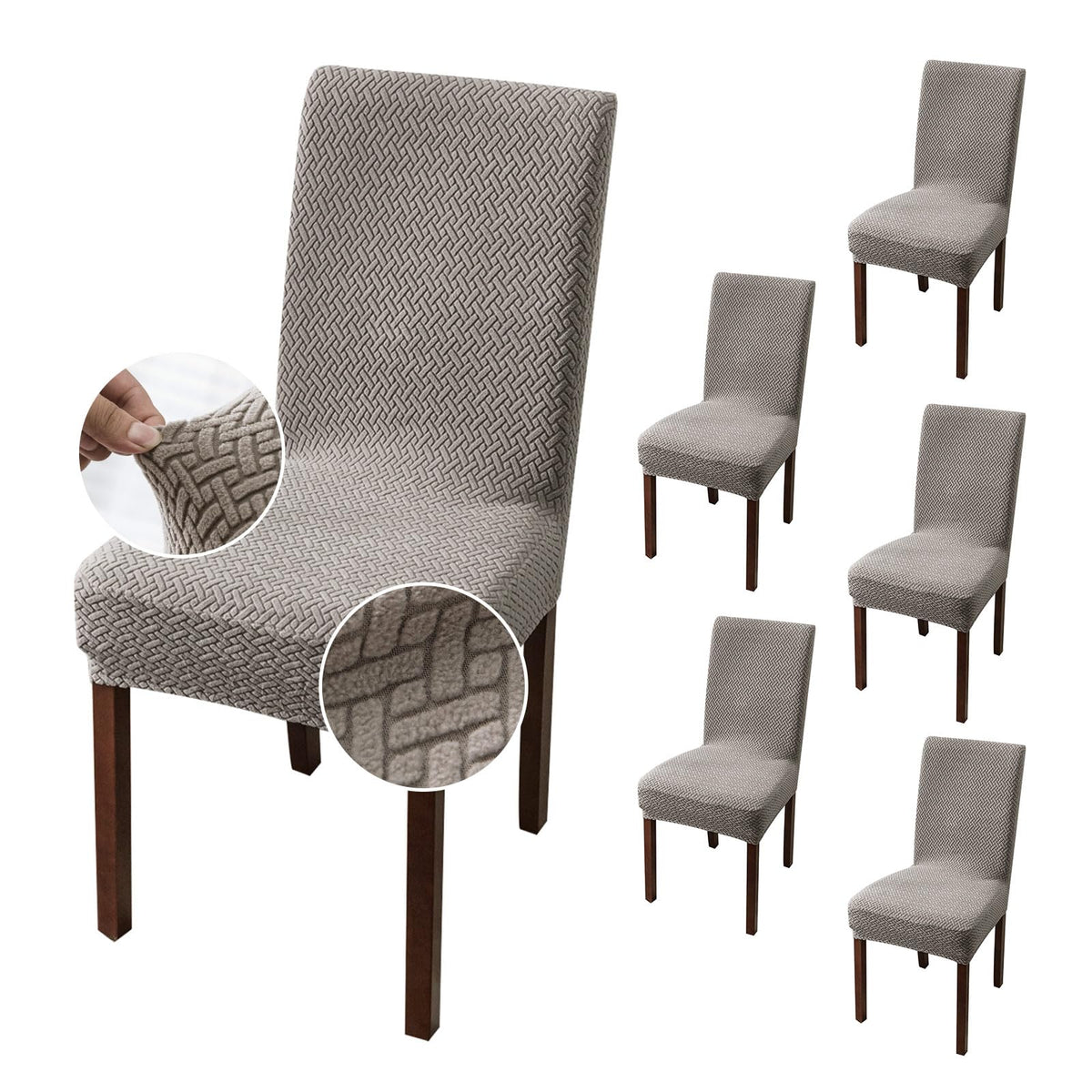 Genina Waterproof Chair Covers for Dining Room Chair Slipcovers Set of 4