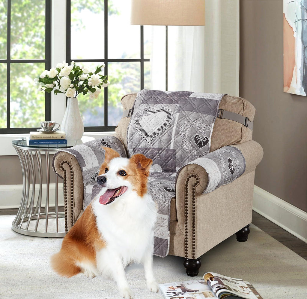 Brilliant Sunshine Blue Toile Couch Loveseat Slip Cover for Dogs