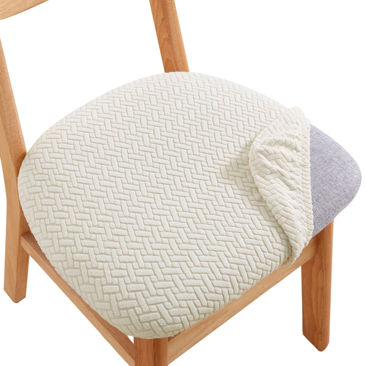 CRFATOP Waterproof Dining Chair Seat Cover Set of 6 Cushion Cover,L,Green
