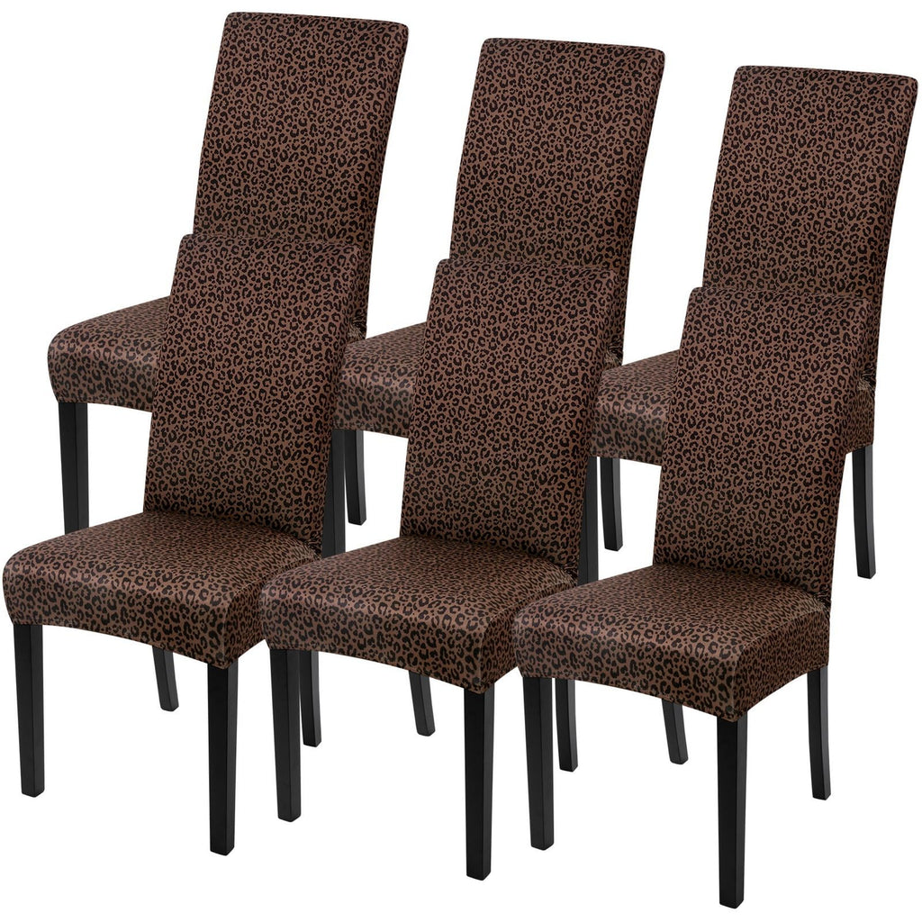 SearchI Chair Covers Slipcovers Set of 4, Spandex Super Fit Stretch Removable Washable Kitchen Parsons Protector for Dining Room,Hotel,Ceremony,Beige+Flowers