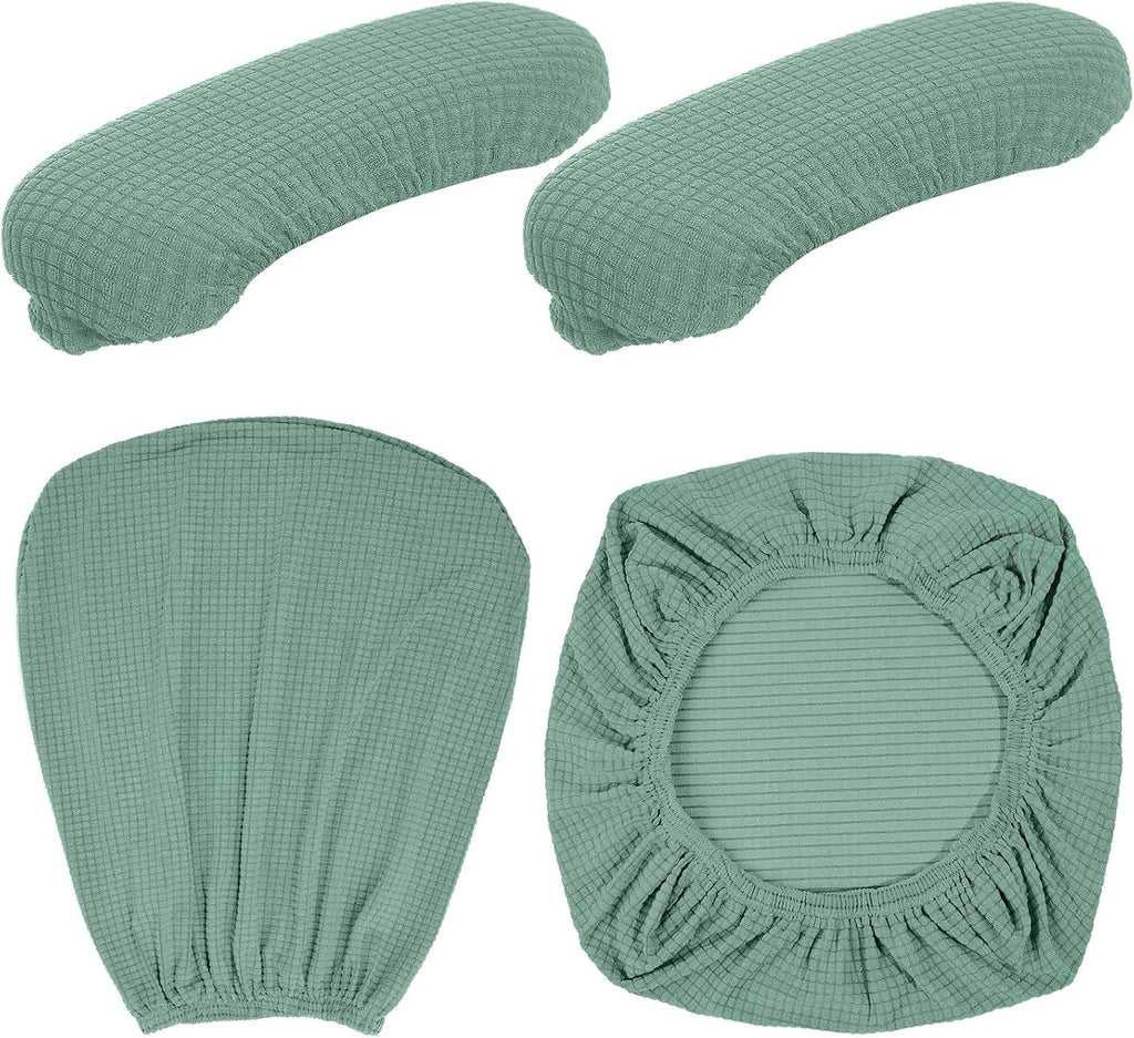 Tallew 4 Pcs Office Chair Covers Stretchable Armrest Seat,XL,Pea Green