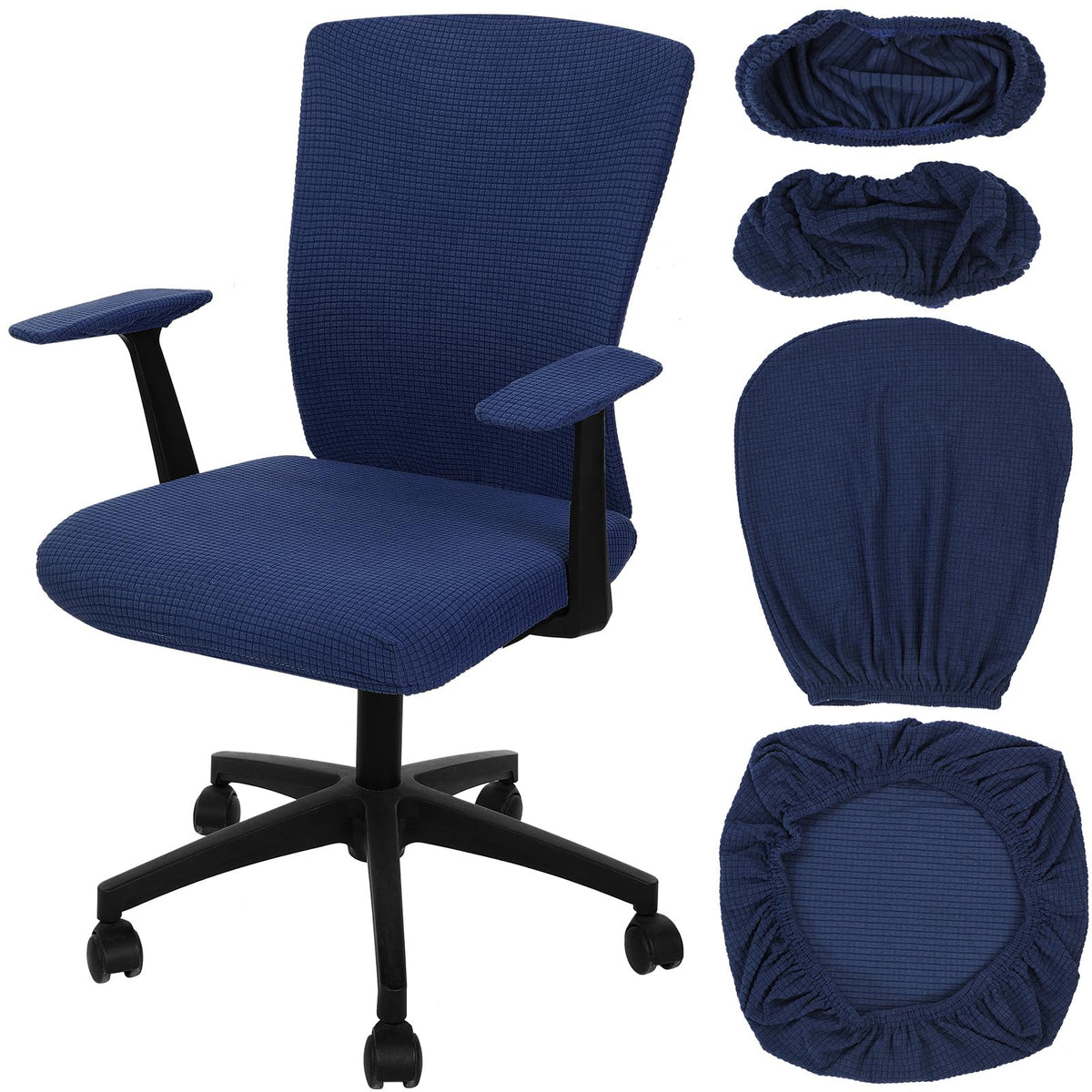 Tallew 4 Pcs Office Chair Covers Stretchable Armrest Seat,XL,Pea Green