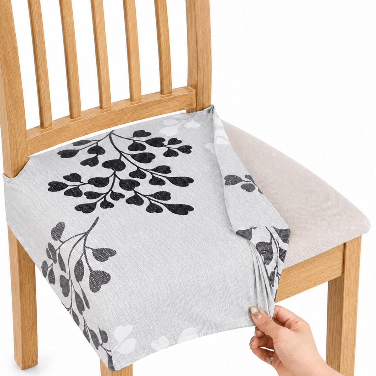 NILUOH Waterproof Seat Covers for Dining Room Chairs, 4 Pack Coffee