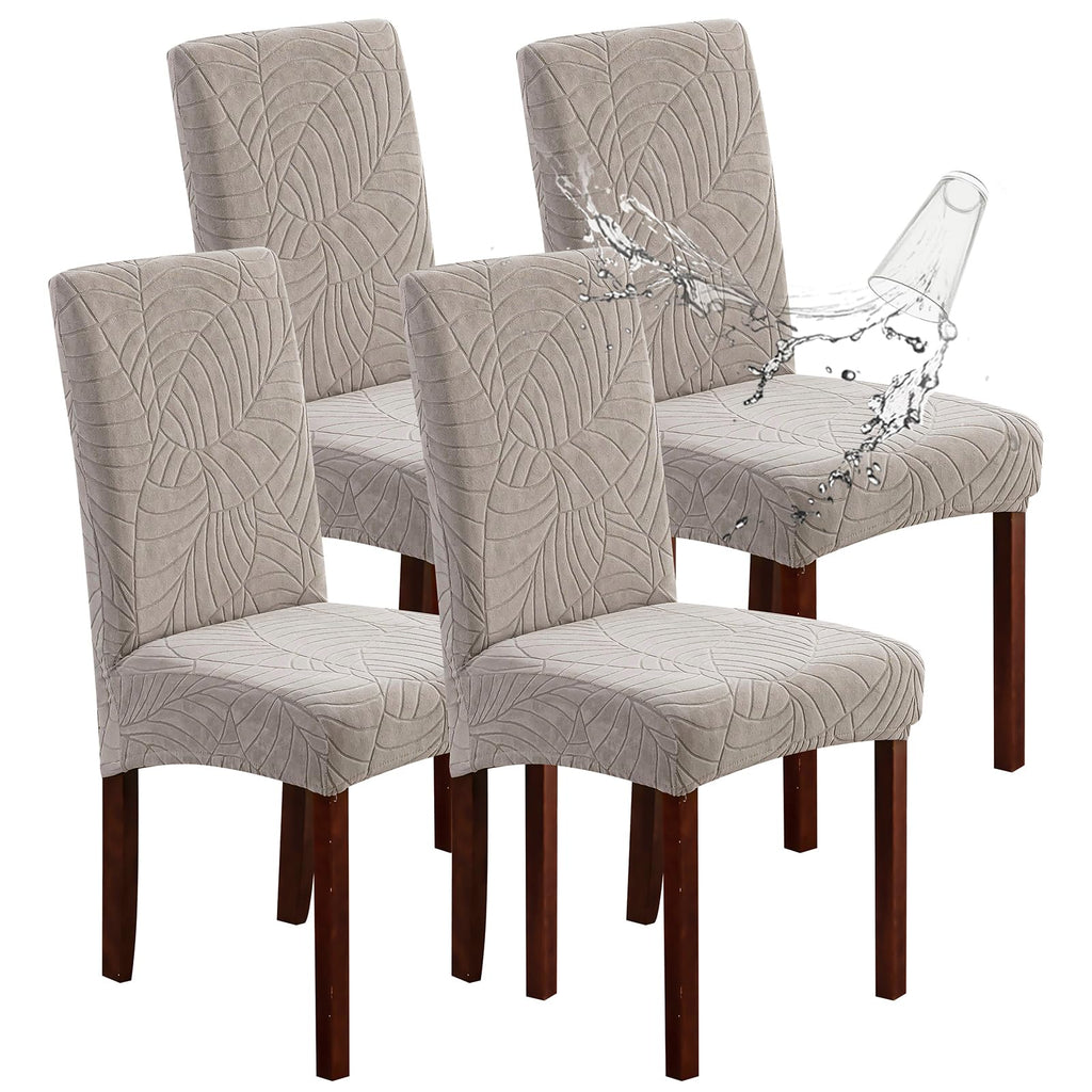 Genina Waterproof Dining Chair Covers Set of 4 Parsons Chair Slipcovers