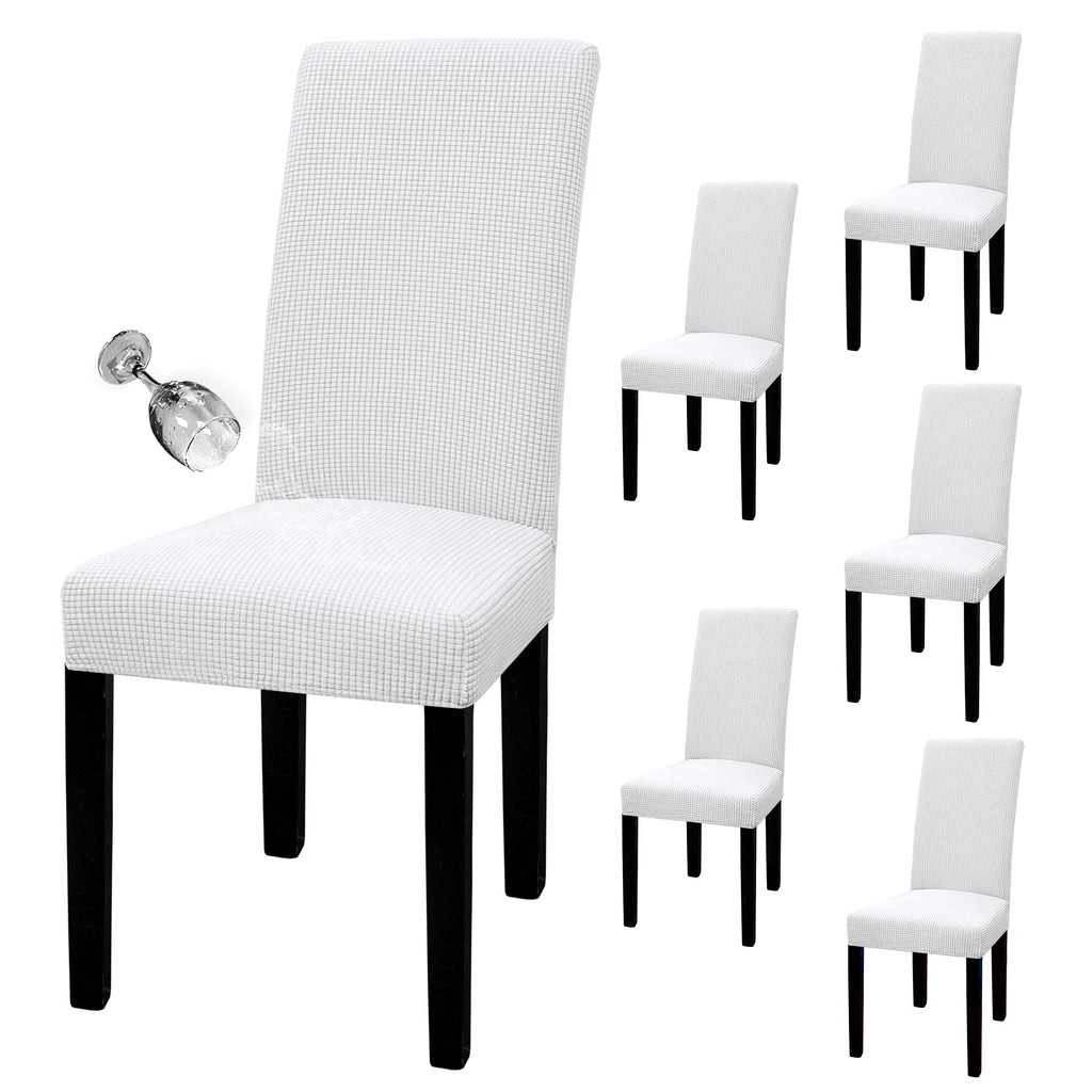 Easy-Going 100% Waterproof Dining Room Chair Covers Set of 6, Large