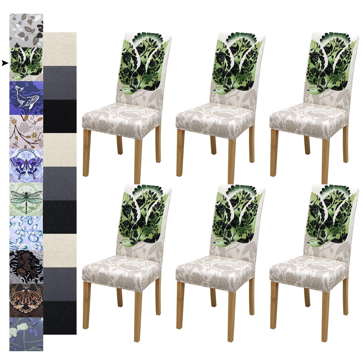 Velvet Dining Chair Covers,Dining Room Chair Covers Set of 6