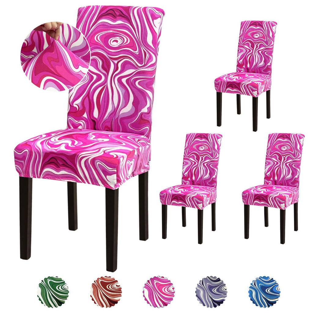Stretch Dining Room Chair Covers Set of 6, Removable Washable Chair Covers for Dining Chairs,Dining Room, Hotel, Ceremony