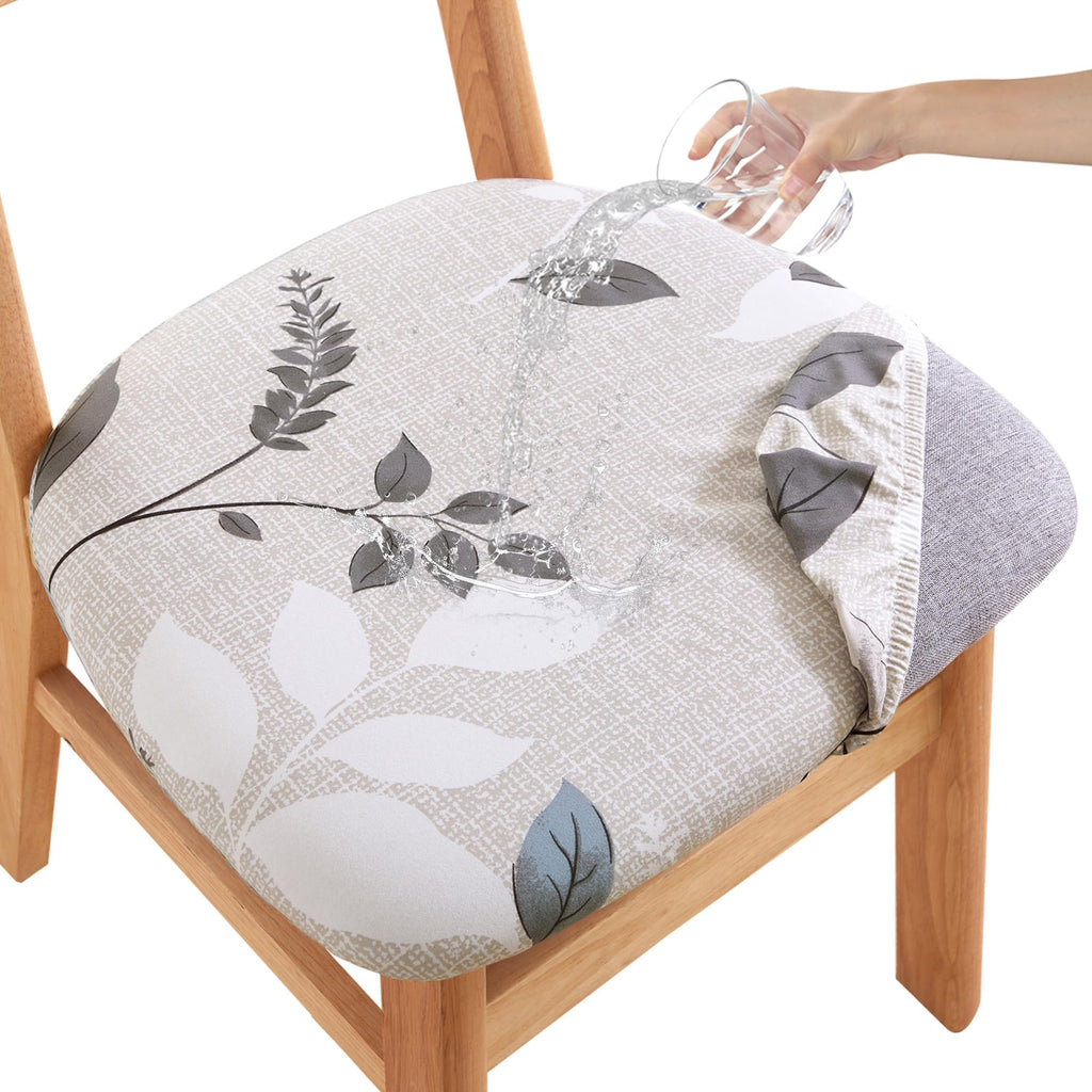 CRFATOP Waterproof Dining Chair Seat Cover Set of 6 Cushion Cover,L,Green