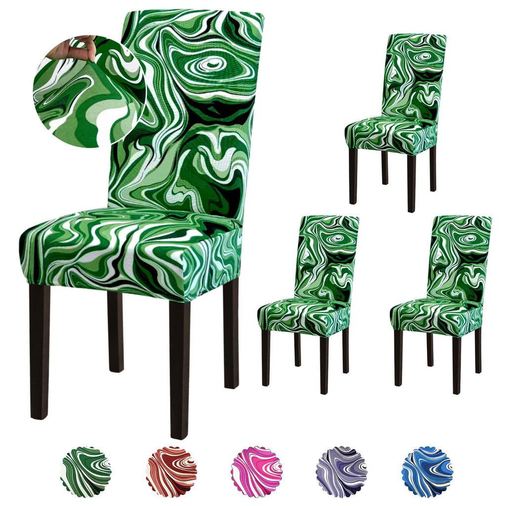 Stretch Dining Room Chair Covers Set of 6, Removable Washable Chair Covers for Dining Chairs,Dining Room, Hotel, Ceremony