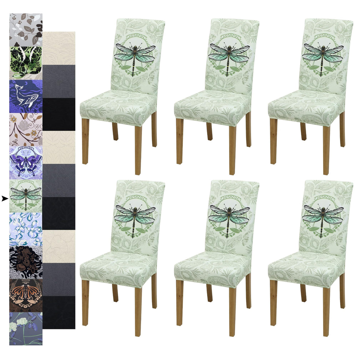 Velvet Dining Chair Covers,Dining Room Chair Covers Set of 6