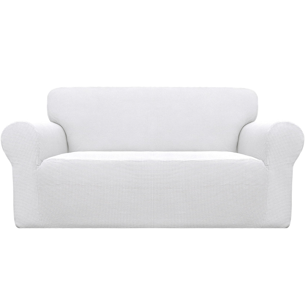 Easy-Going Stretch Loveseat Couch Covers Washable Cream
