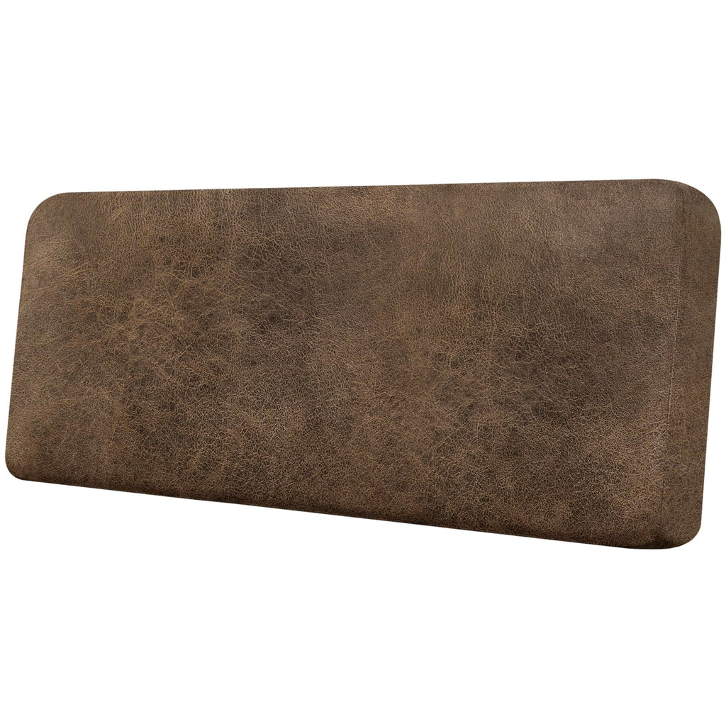 Loveseat Cushion Covers Leather-Look 2PC Stretch Love Seat Slipcover Sets for Living Room Individual Couch Seat Protector, Pet-Friendly, Non-Slip, Easy Fit - Coffee