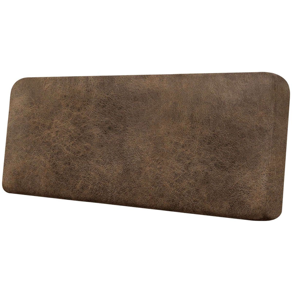 Loveseat Cushion Covers Leather-Look 2PC Stretch Love Seat Slipcover Sets for Living Room Individual Couch Seat Protector, Pet-Friendly, Non-Slip, Easy Fit - Coffee