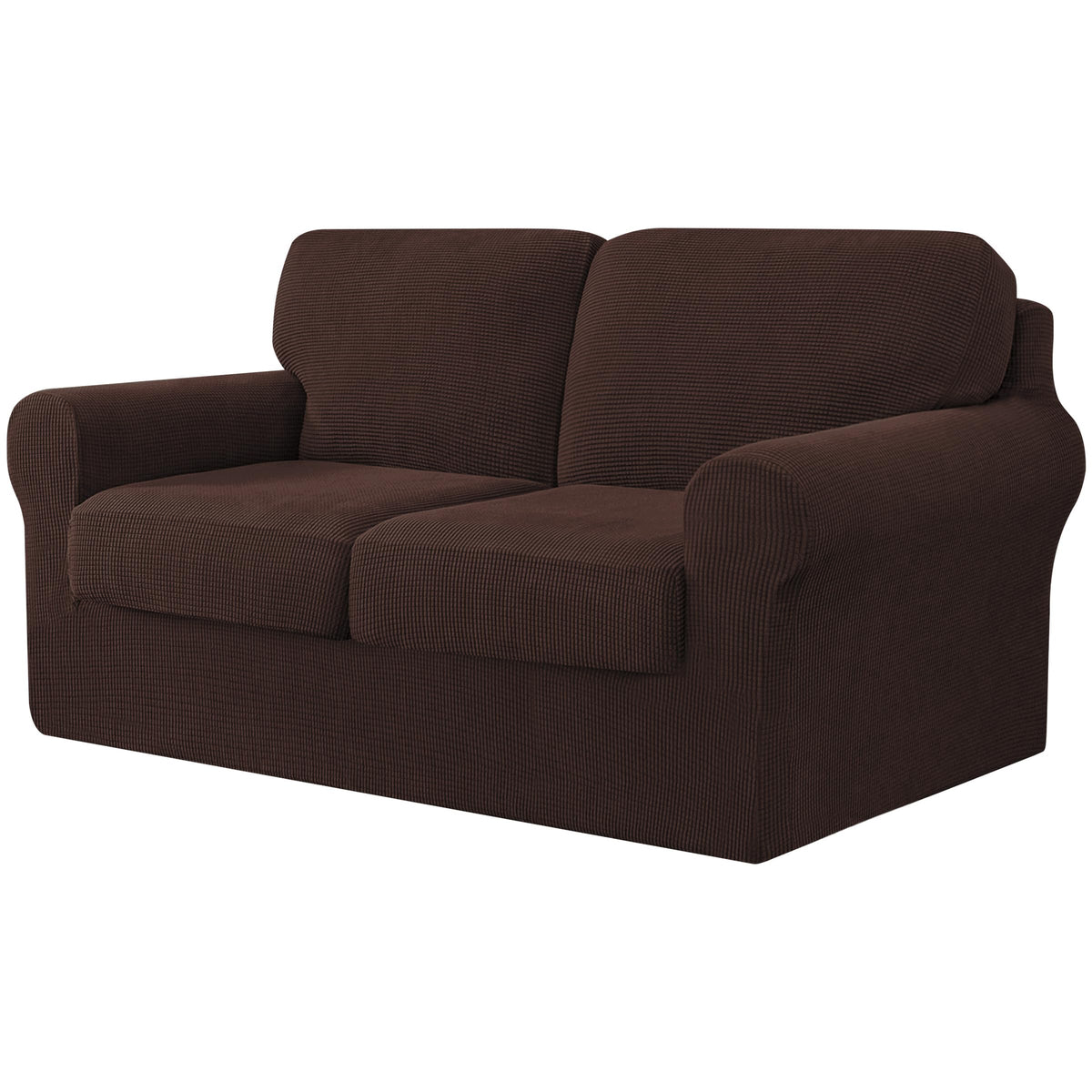 CHUN YI 5 Piece Stretch Couch Covers for Sofa, Loveseat, Khaki