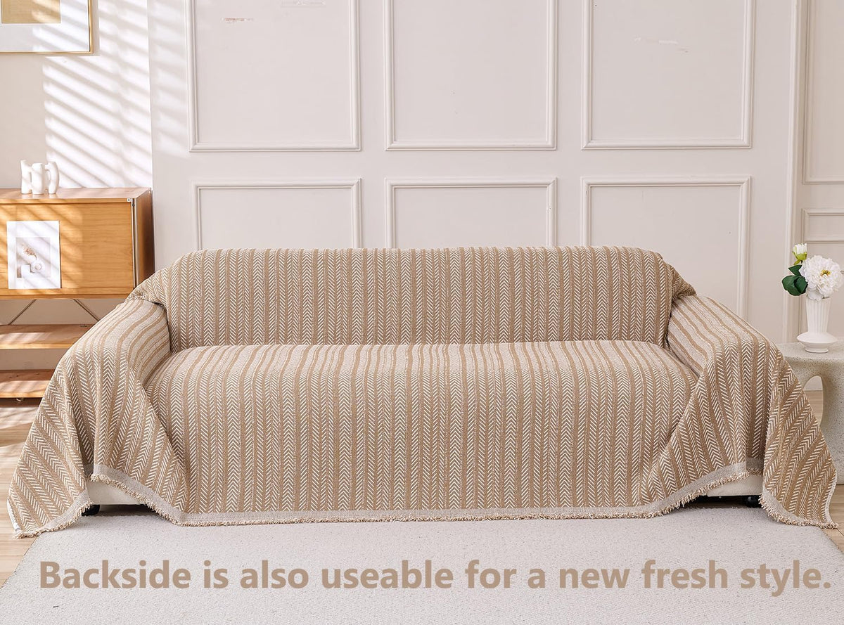Erke Loveseat Cover Sheet Blanket, Machine Washable Non Slip Chenille Cushion Slipcover for Pets, 2-Seater Love seat Sofa Bed Chair Slip Covers Furniture Decor Protector