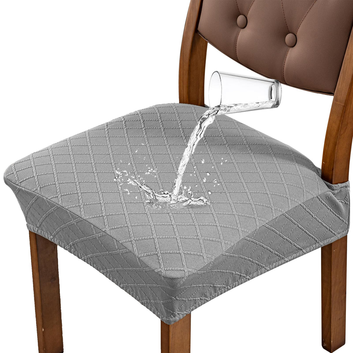 Genina Waterproof Seat Covers for Dining Room Chair Cushion Covers Set of 4