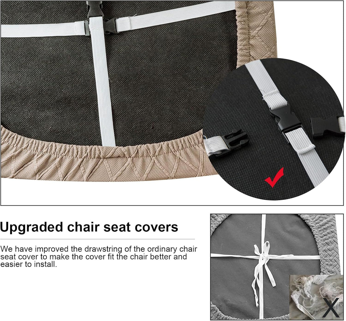 Genina Waterproof Seat Covers for Dining Room Chair Cushion Covers Set of 4
