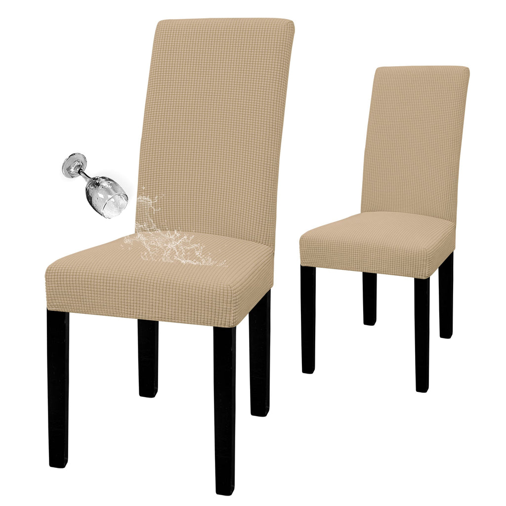 Easy-Going 100% Waterproof Dining Room Chair Covers Set of 6, Large