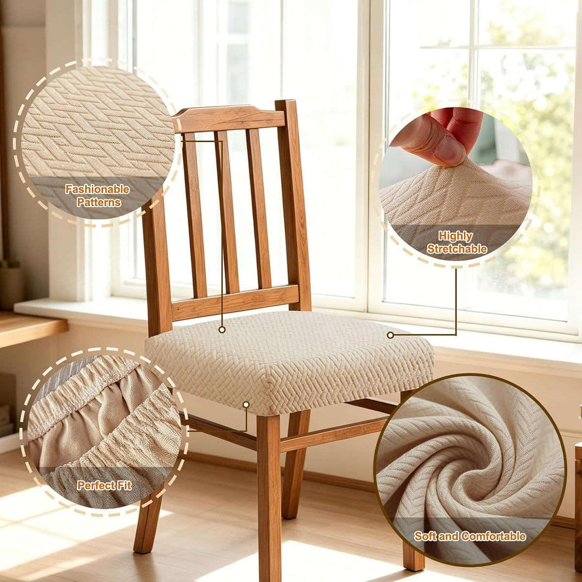 Dioxide Waterproof Seat Covers, Sand, 6 PCS