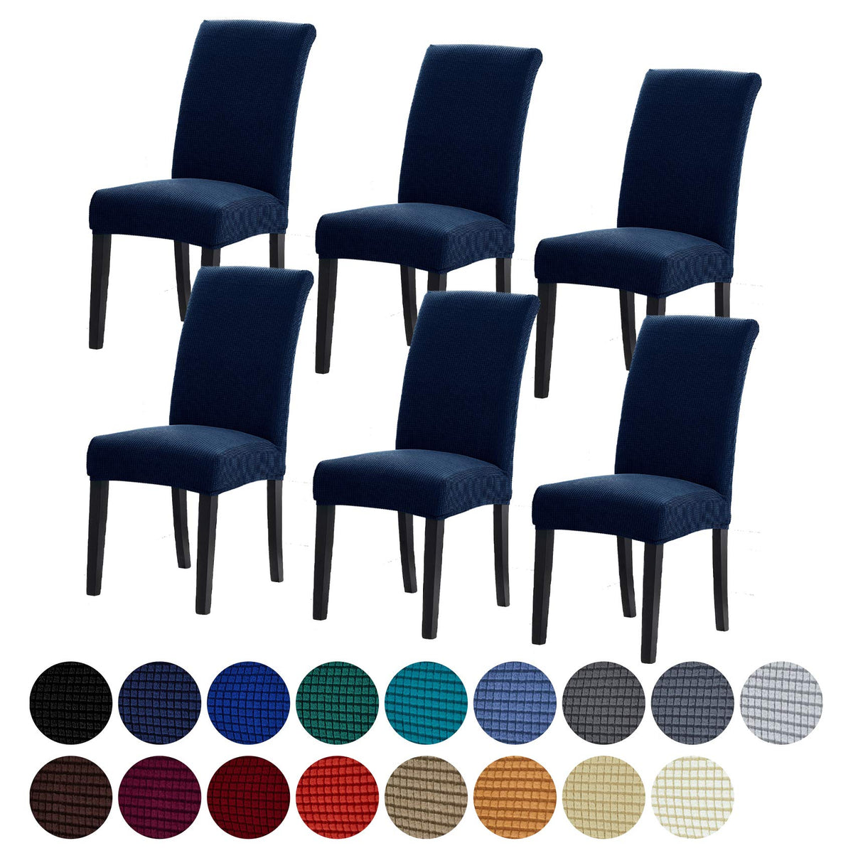 Stretch Chair Covers for Dining Room Set of 4, Removable Washable Dining Room Chair Covers, Dining Chair Slipcovers Seat Protector, Great for Home and Banquet Decor (Pureed Pumpkin, 4 Pack)