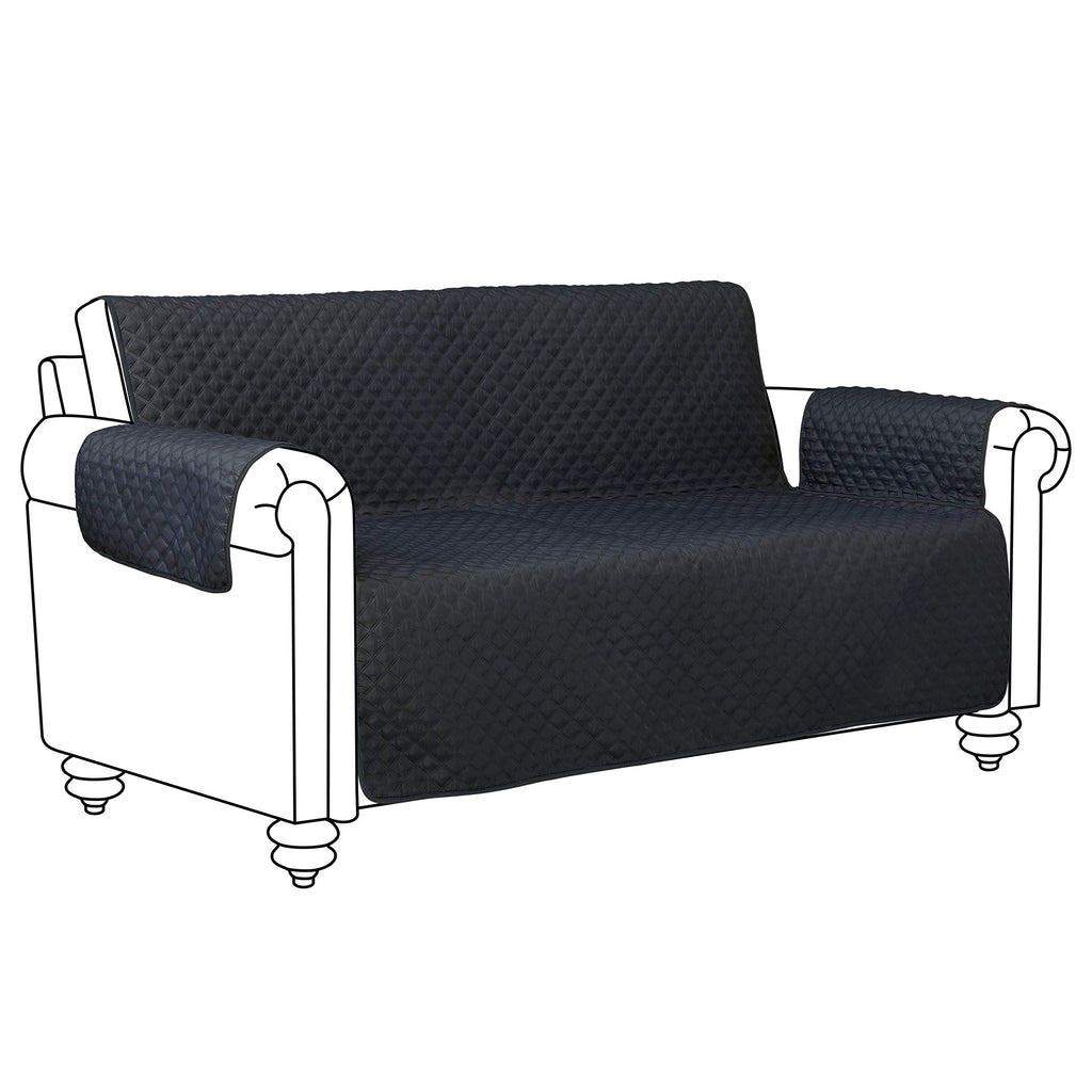 Classic Accessories Cover Bonanza Indoor Loveseat Slipcover, 54 x 21 x 25 inch, Black/Charcoal
