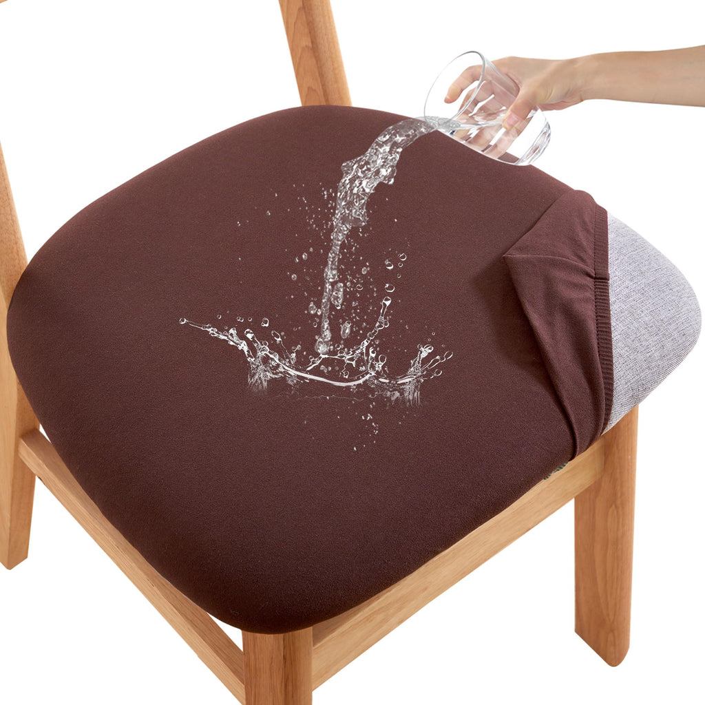 CRFATOP Waterproof Dining Chair Seat Cover Set of 6 Cushion Cover,L,Green