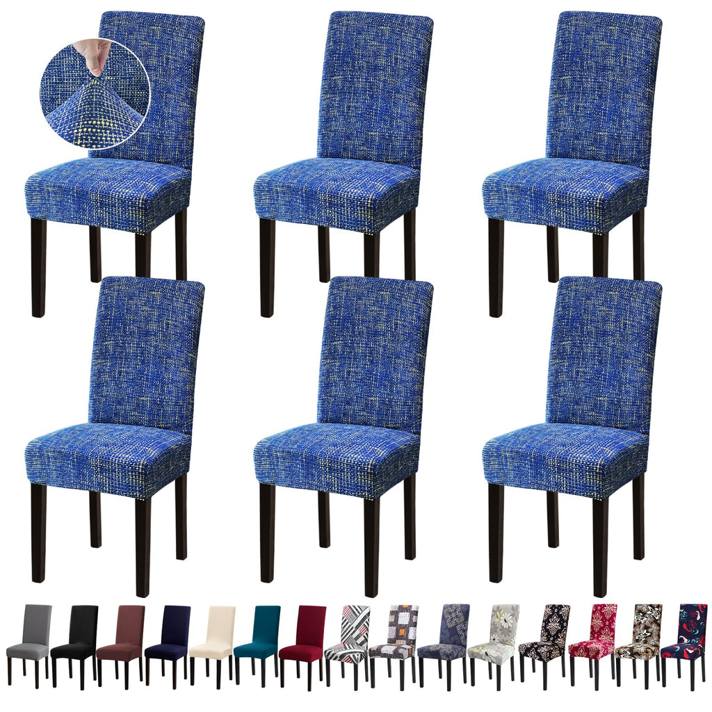 Chair Covers, Stretch Dining Room Chair Covers Set of 6, Removable Washable Dining Chair Slipcovers for Home, Hotel, Banquet