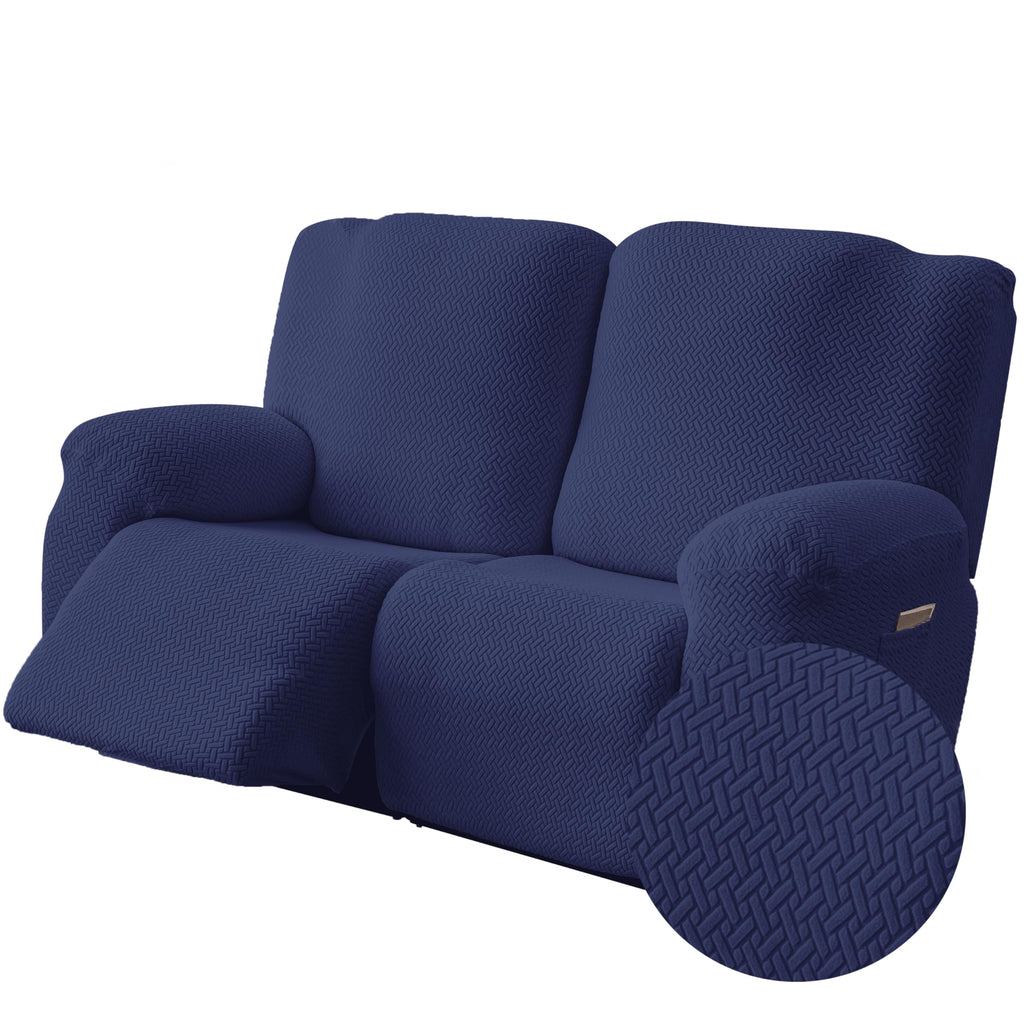 Genina Recliner Loveseat Covers with Console,2 Seater,Beige