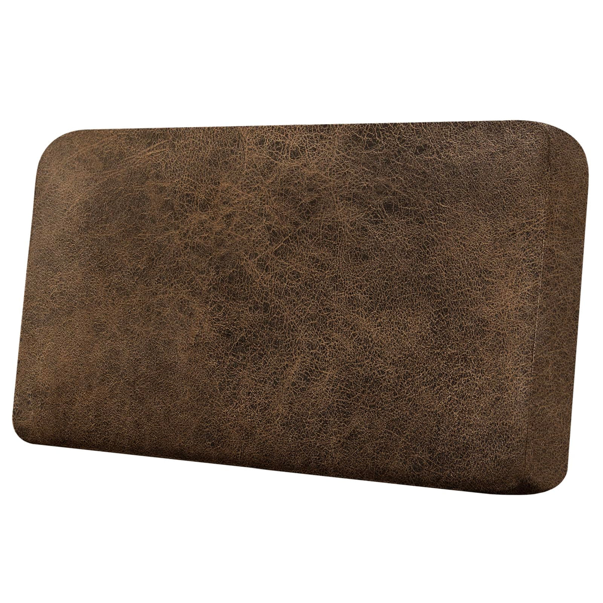 Loveseat Cushion Covers Leather-Look 2PC Stretch Love Seat Slipcover Sets for Living Room Individual Couch Seat Protector, Pet-Friendly, Non-Slip, Easy Fit - Coffee