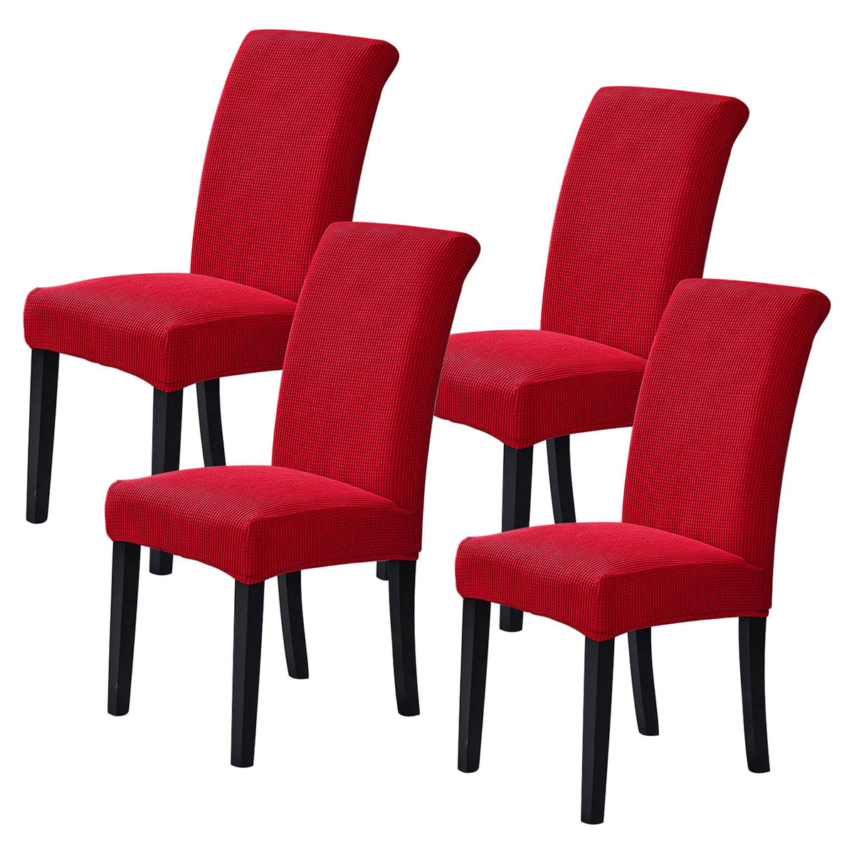 Stretch Chair Covers for Dining Room Set of 4, Removable Washable Dining Room Chair Covers, Dining Chair Slipcovers Seat Protector, Great for Home and Banquet Decor (Pureed Pumpkin, 4 Pack)