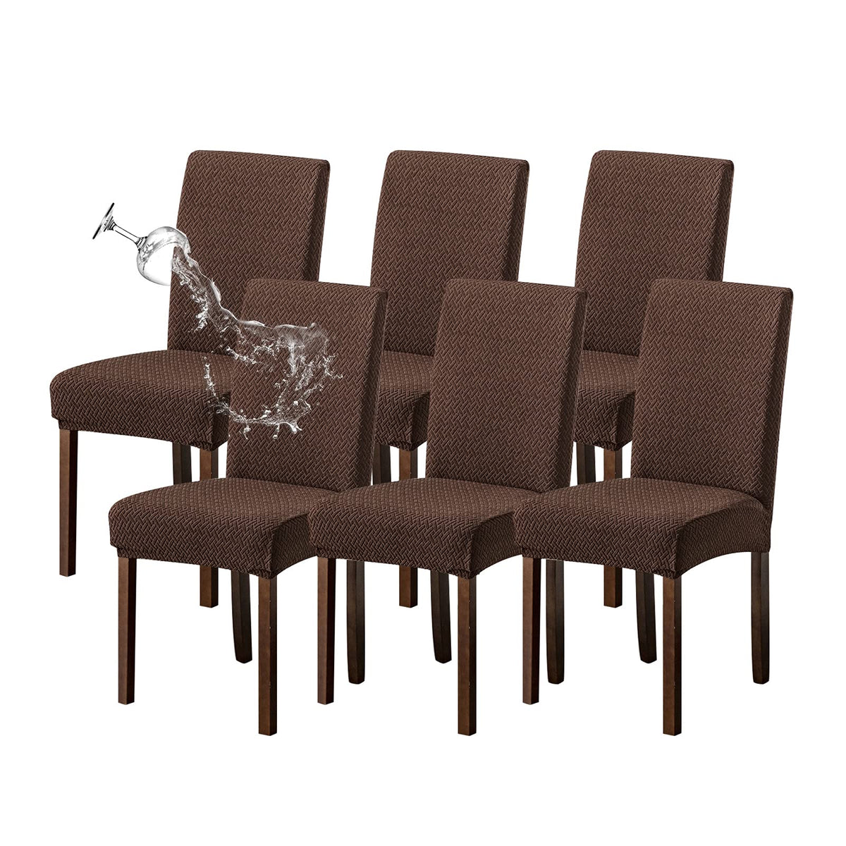 Genina Waterproof Chair Covers for Dining Room Chair Slipcovers Set of 4