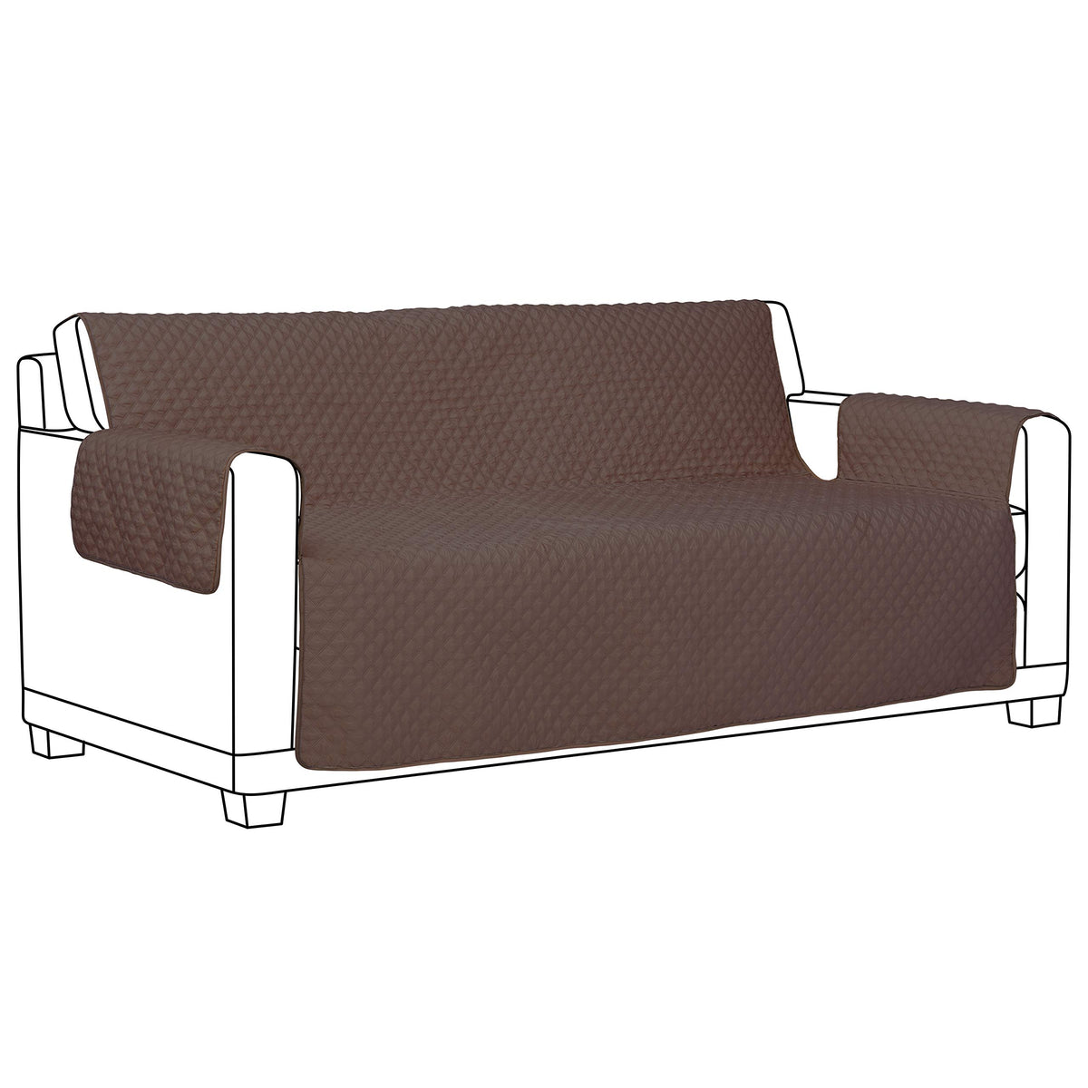 Classic Accessories Cover Bonanza Indoor Loveseat Slipcover, 54 x 21 x 25 inch, Black/Charcoal
