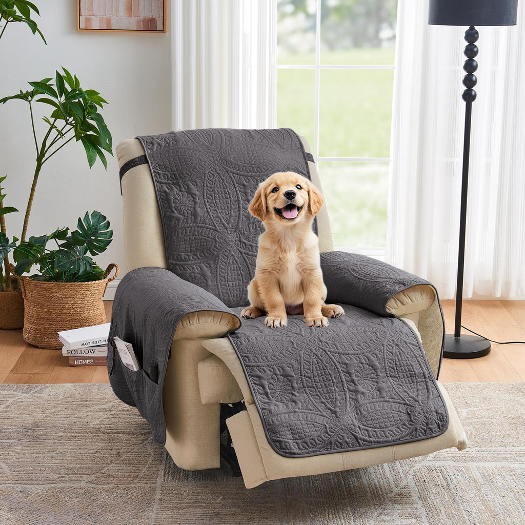 Beige Loveseat Covers for 2 Cushion Couch, Water-Repellent Quilted Covers for Sofa, Machine Washable Love Seat Couch Covers, Pet Friendly Loveseat Slipcovers (Loveseat 48", Beige Cream)
