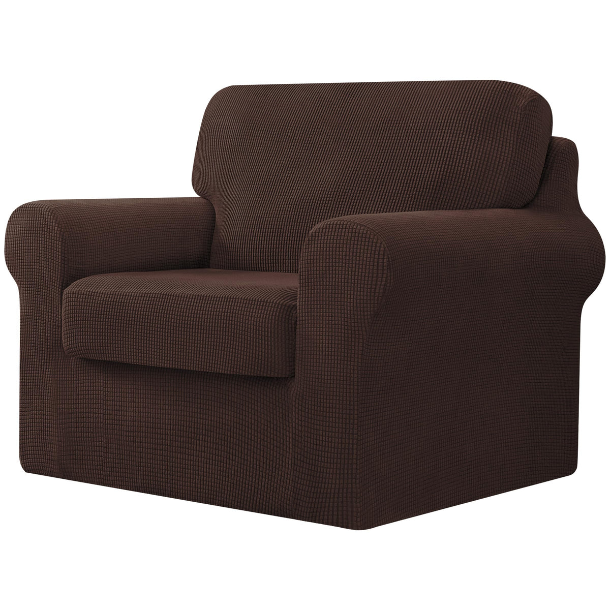 CHUN YI 5 Piece Stretch Couch Covers for Sofa, Loveseat, Khaki