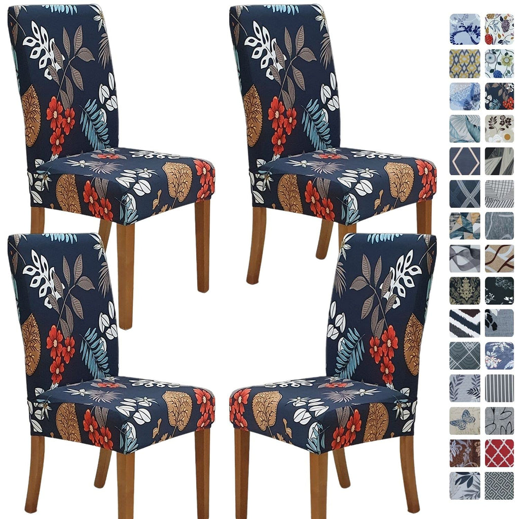 SPRINGRICO Chair Covers for Dining Room Set of 4, Stretch Dining Chair Cover, Washable Spandex Kitchen Parsons Chair Slipcovers, Removable Seat Protector for Home or Party (4 Pack, Lotus Gray)