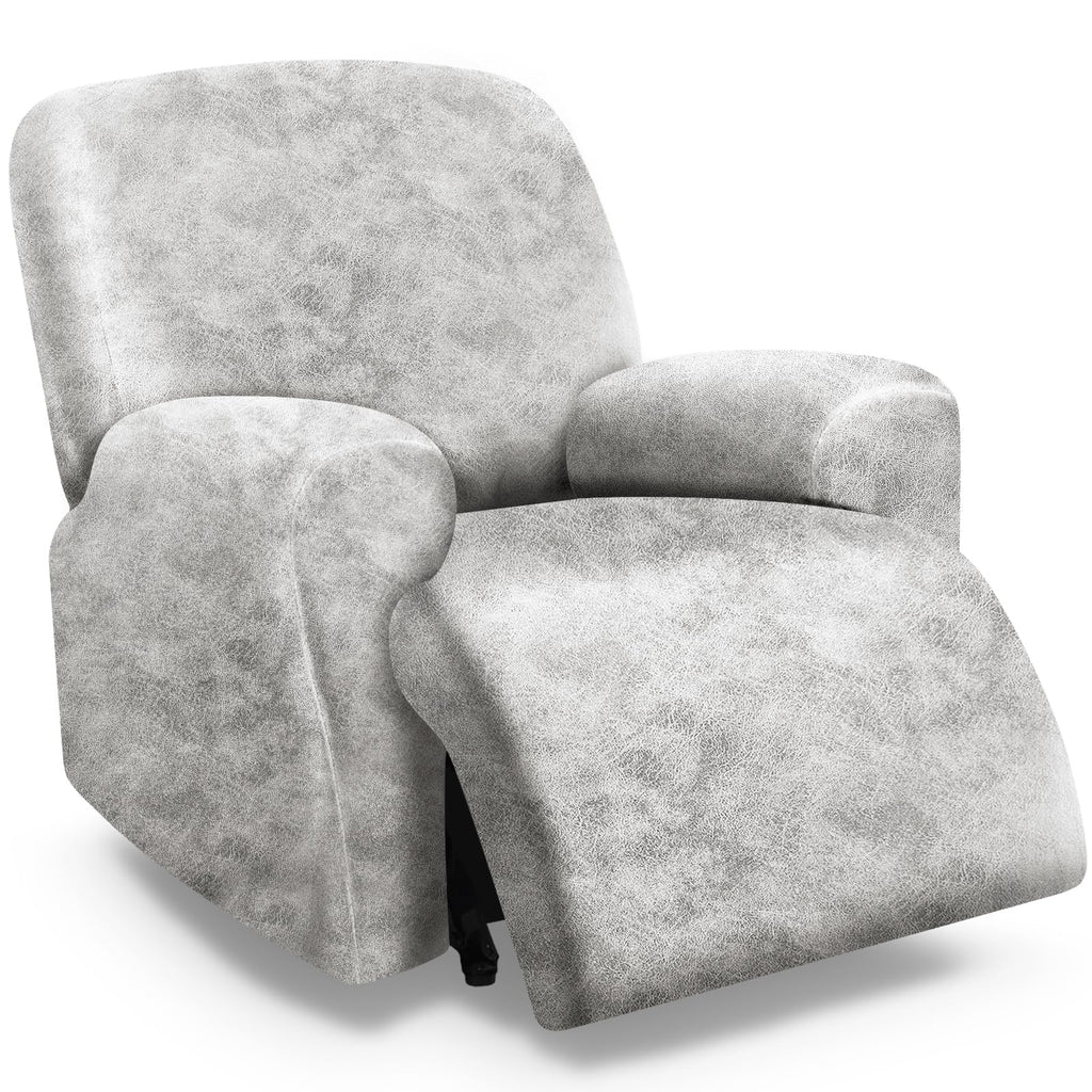 molasofa Leather Like Additional Recliner Console Cover for Reclining Loveseat Covers Stretch Jacquard Middle Consolefor Recliner Couch(Dark Brown)