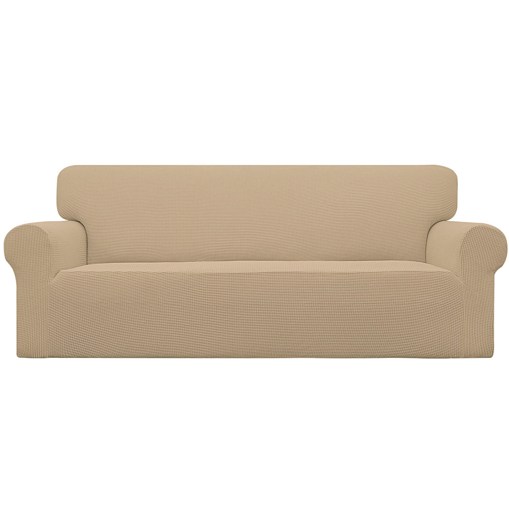 Easy-Going Stretch Loveseat Couch Covers Washable Cream