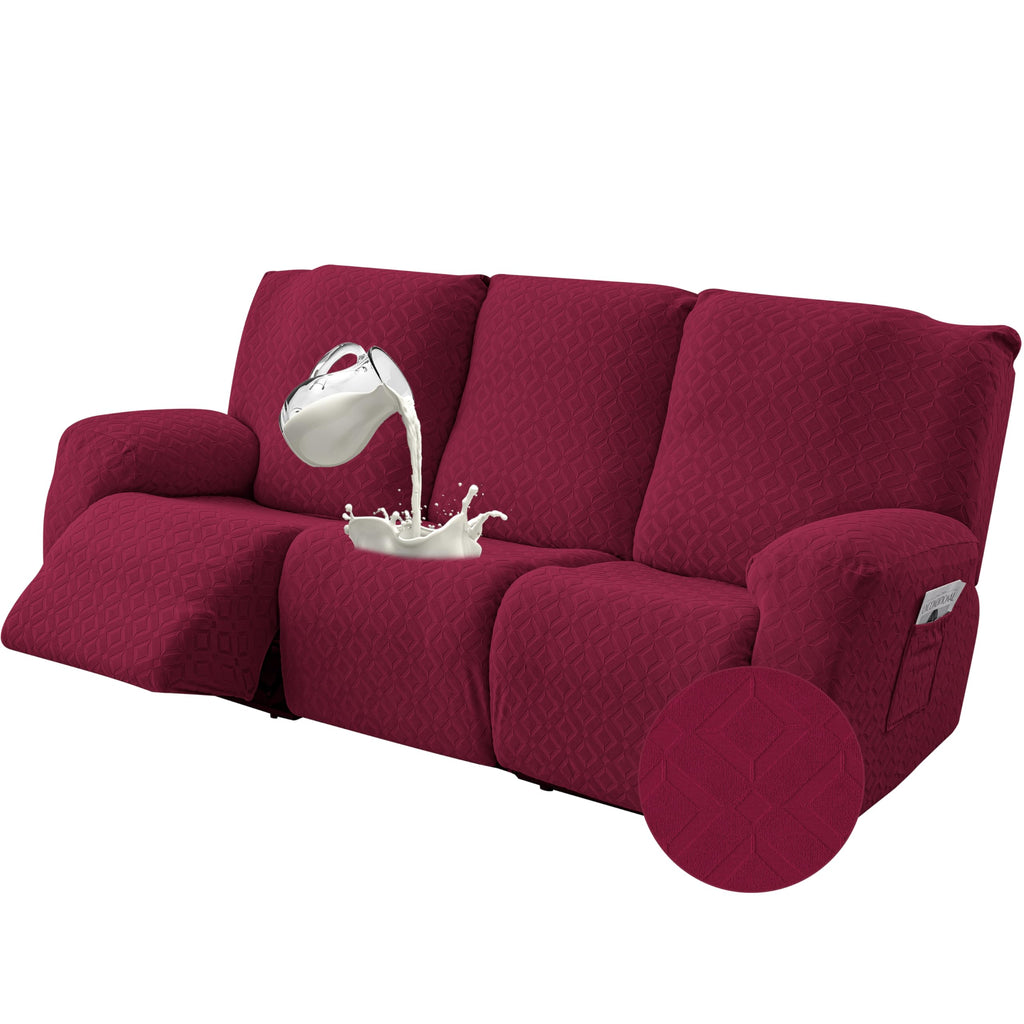 Genina Waterproof Recliner Loveseat Cover,2 Seat Couch Cover,Chocolate