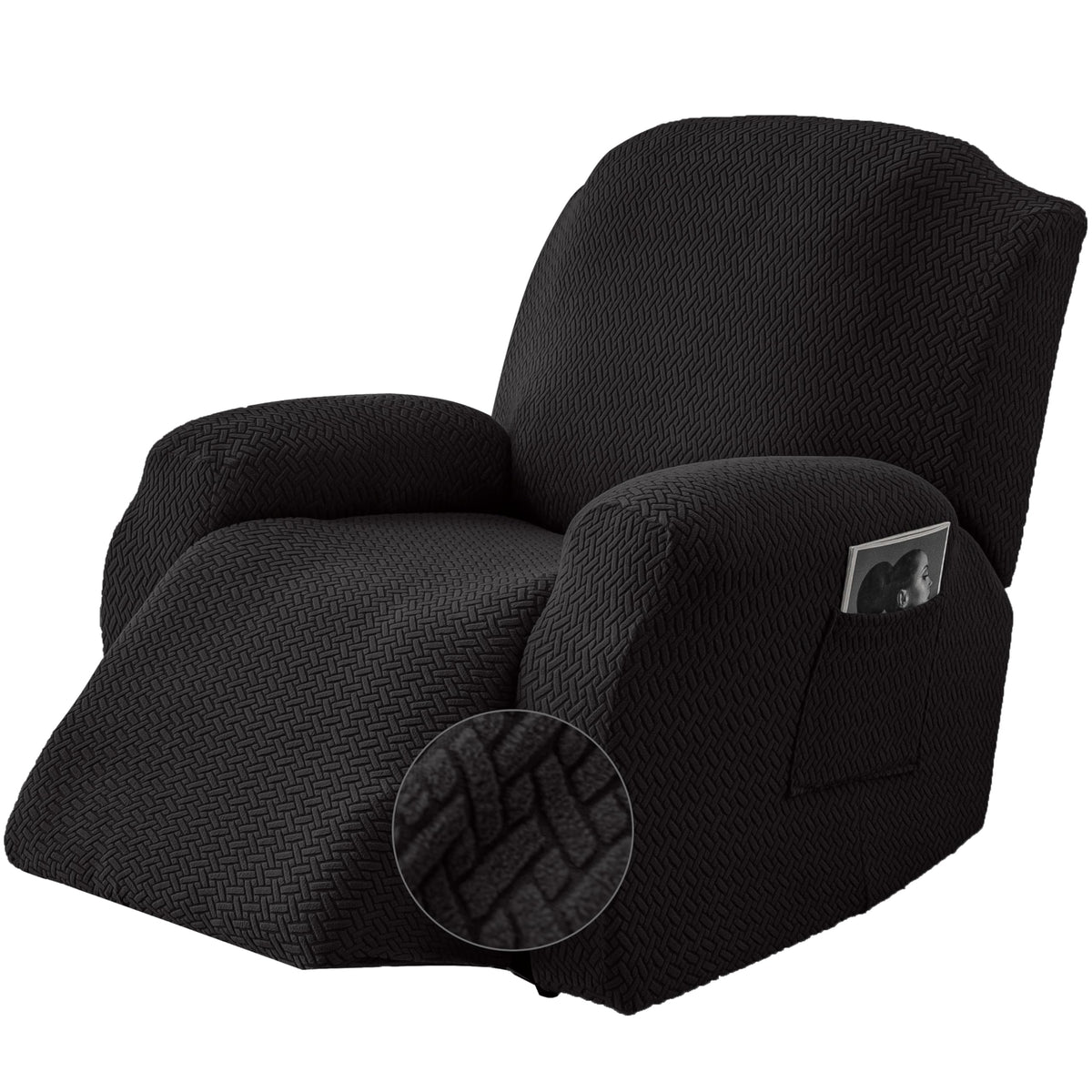 Genina Recliner Loveseat Covers with Console,2 Seater,Beige