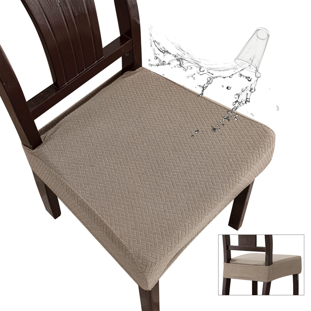 Genina Waterproof Seat Covers for Dining Room Chairs, Rear Covered